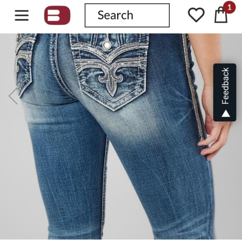 Rock Revival Aliana blingy easy boot Jeans sz 29